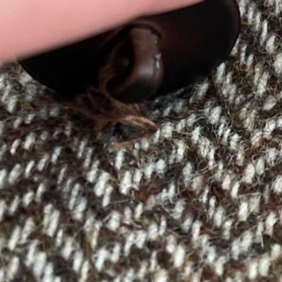 Vintage 90s Women Patchwork Wool Blazer Jacket Size 7/8 Dark Academia Old Money - Picture 11 of 15